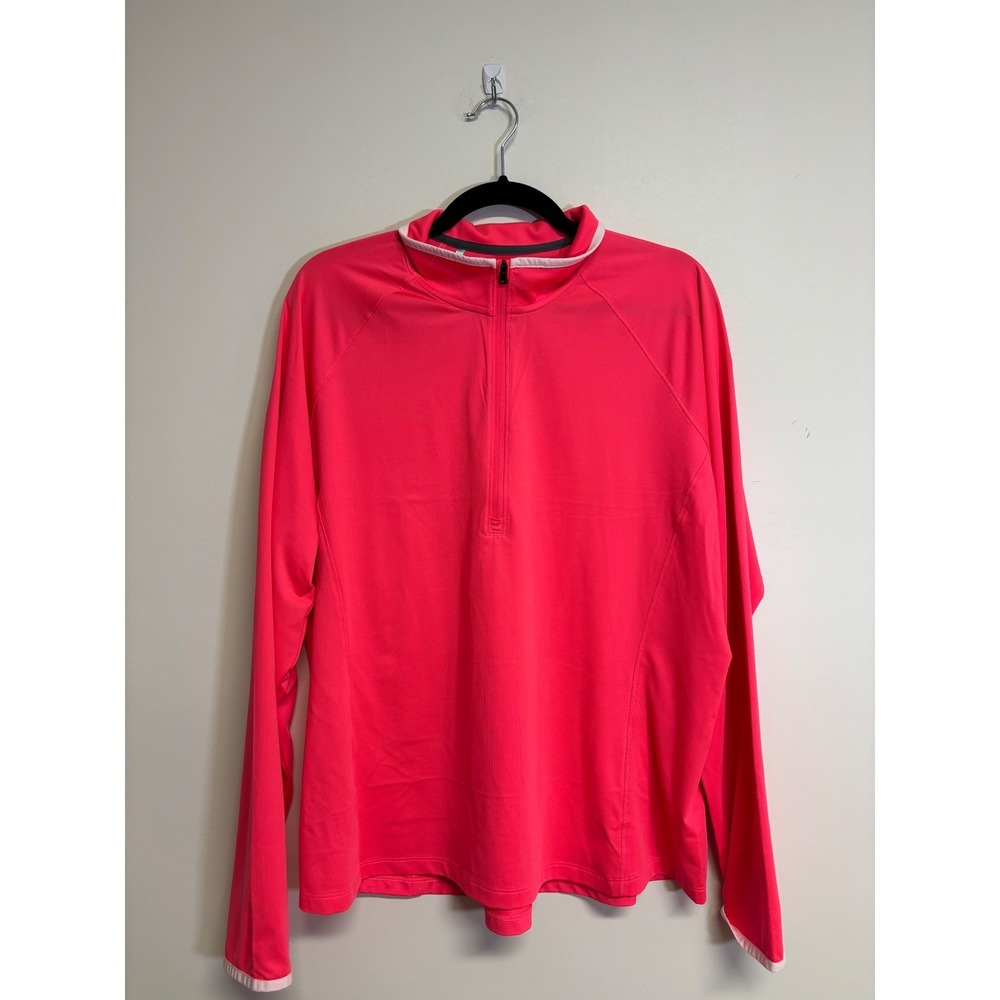 Under Armour Women's Pink Heatgear Fitted 1/4 Zip Pullover, Women's Size 2XL